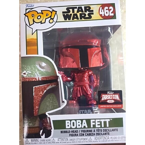 Funko Pop Star Wars Boba Fett #462 Target Exclusive Red Chrome Figure - Picture 5 of 8